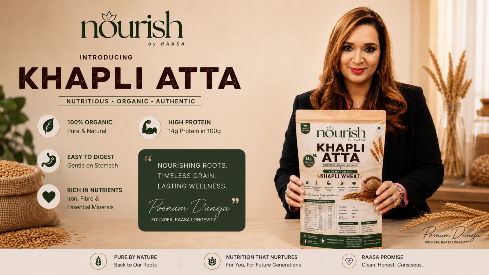 Khapli Atta Benefits, Functional Nutrition by RAASA Longevity