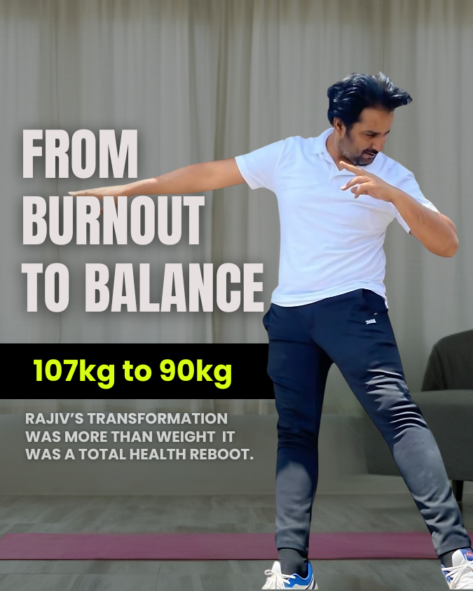 Rajiv’s transformation was more than weight it was a total health reboot.