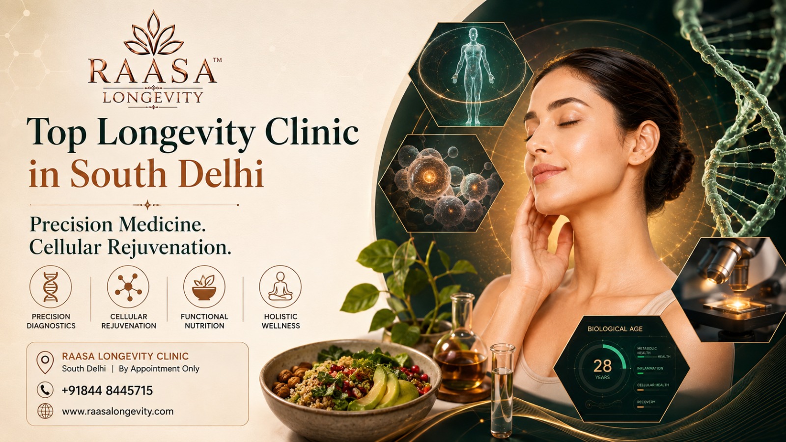 Top Longevity Clinic in South Delhi - Precision Medicine & Cellular Rejuvenation